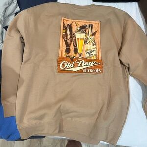 Old Row Outdoors Men's Crewneck Sweatshirt in Tan